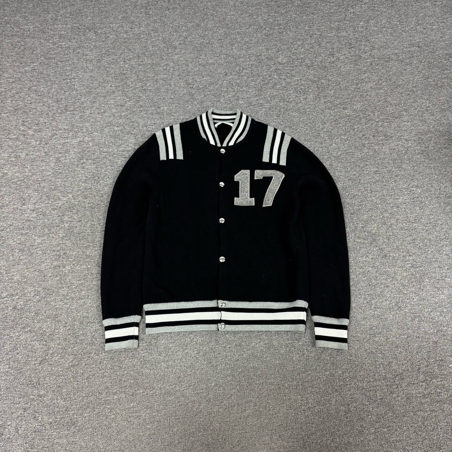 99新 Givenchy/纪梵希 羊毛针织棒球夹克外套 M码 