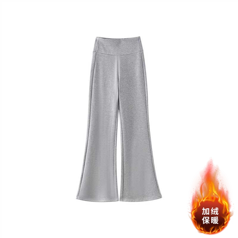 微喇裤女2025秋冬款加绒加厚高腰辣妹直筒裤弹力休闲裤2206