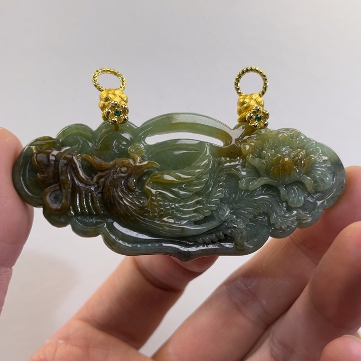 翡翠吊坠(赠链)未镶嵌代编织