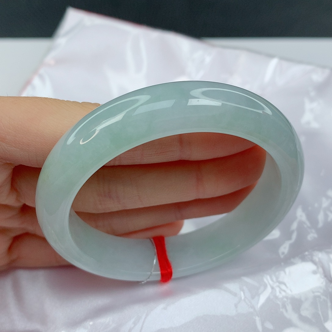 翡翠手镯未镶嵌54.2正圈晴水冰润