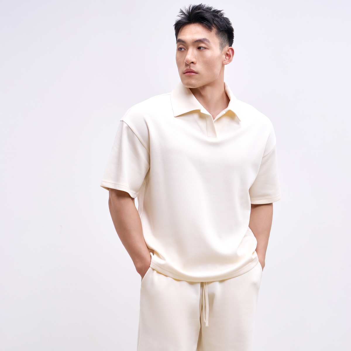 ttelen.夏季休闲运动POLO衫男款2024新款宽松翻领男士T恤短袖上衣