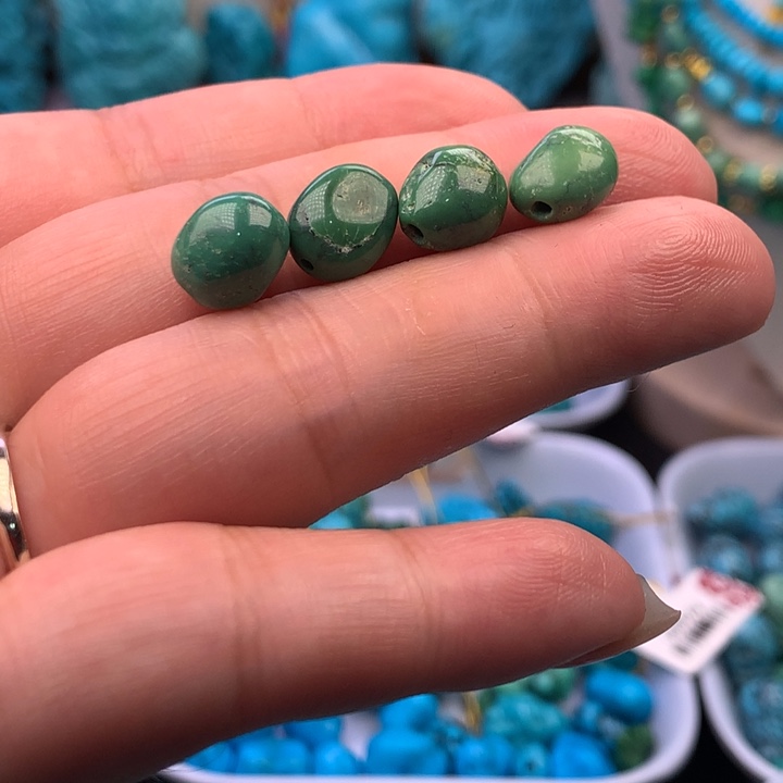 帝*?绿松石，老型珠。。
