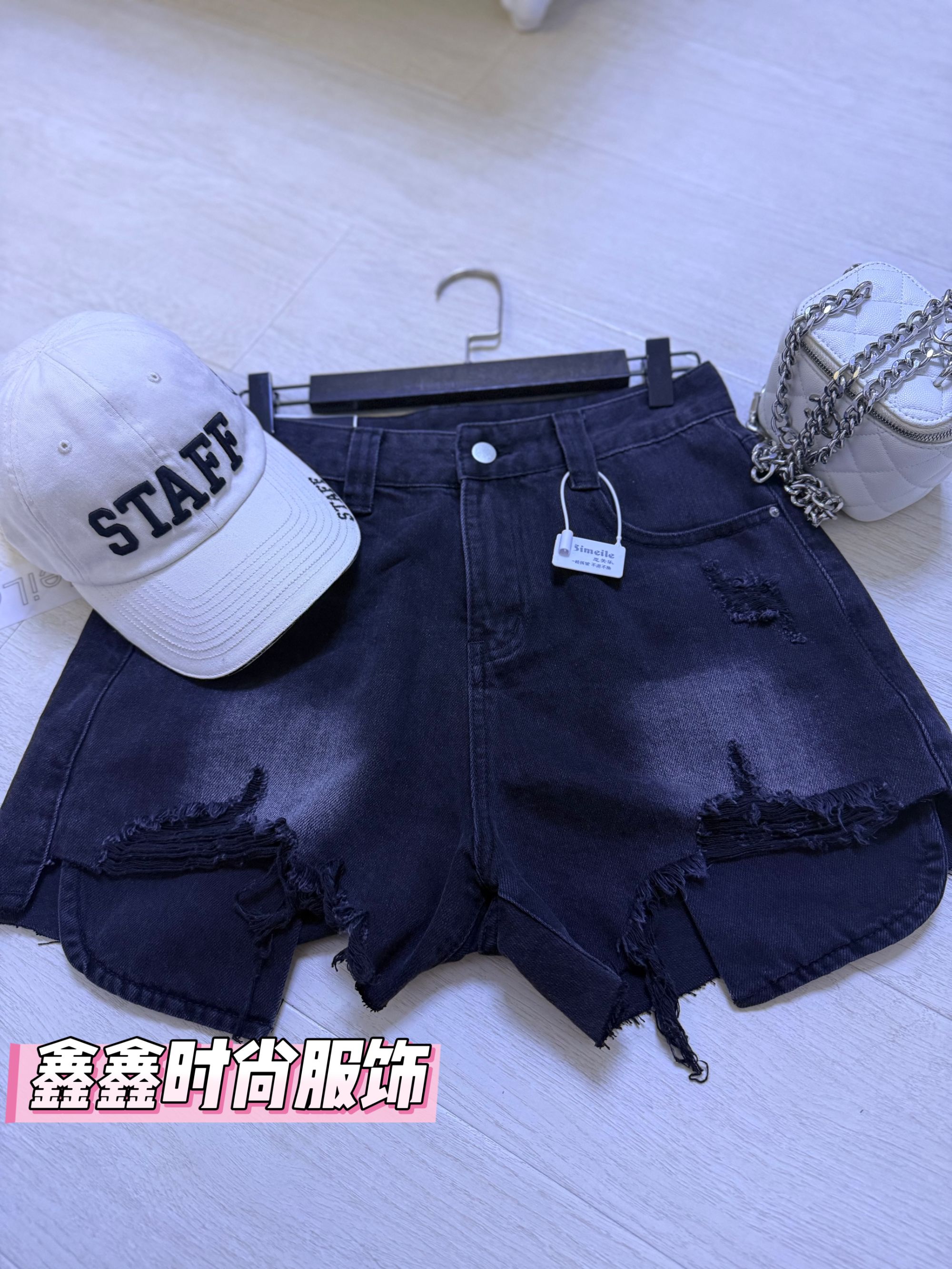 欧货时尚牛仔短裤