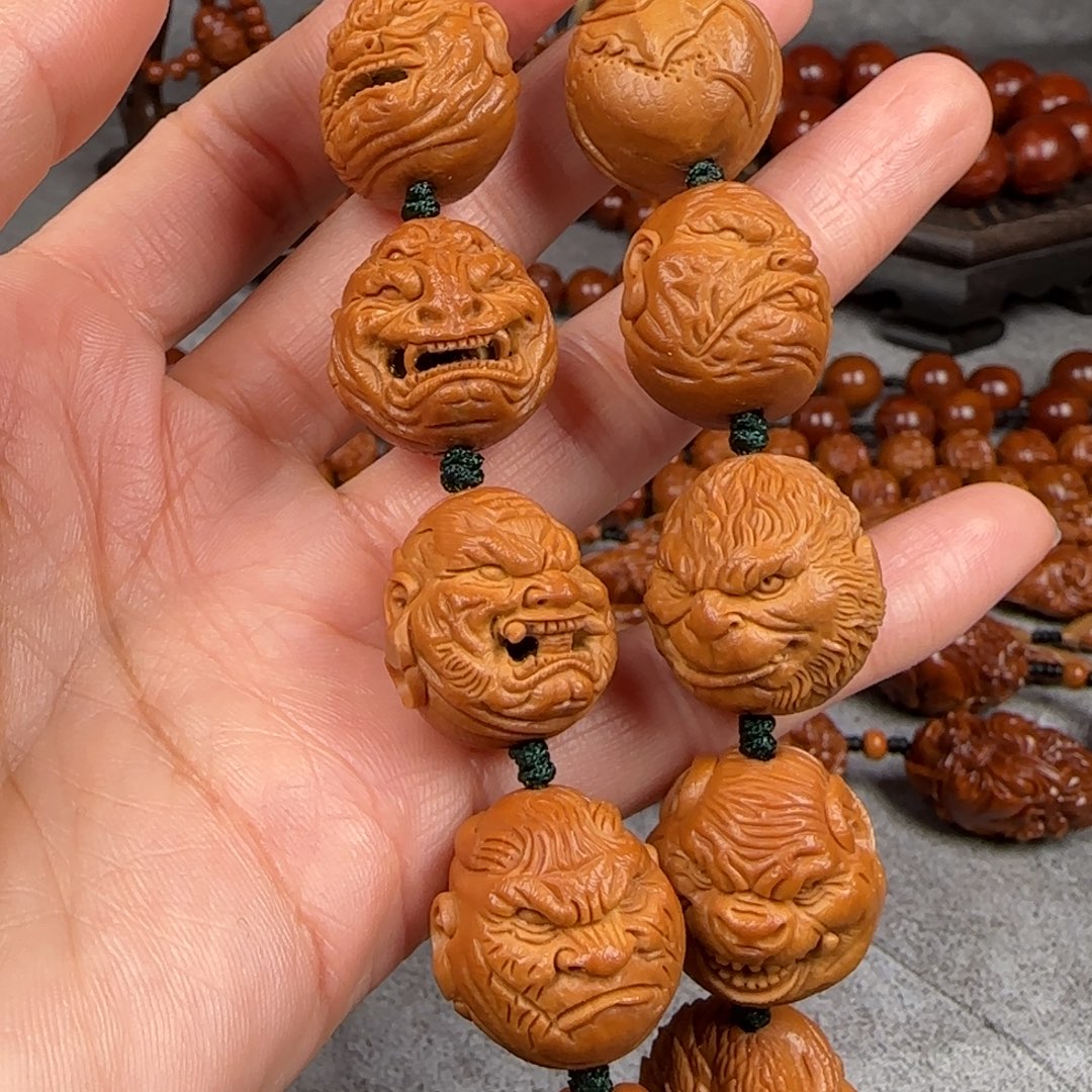 庞***眼橄榄核手串/手链十二生肖佛爷手持2.0尺寸