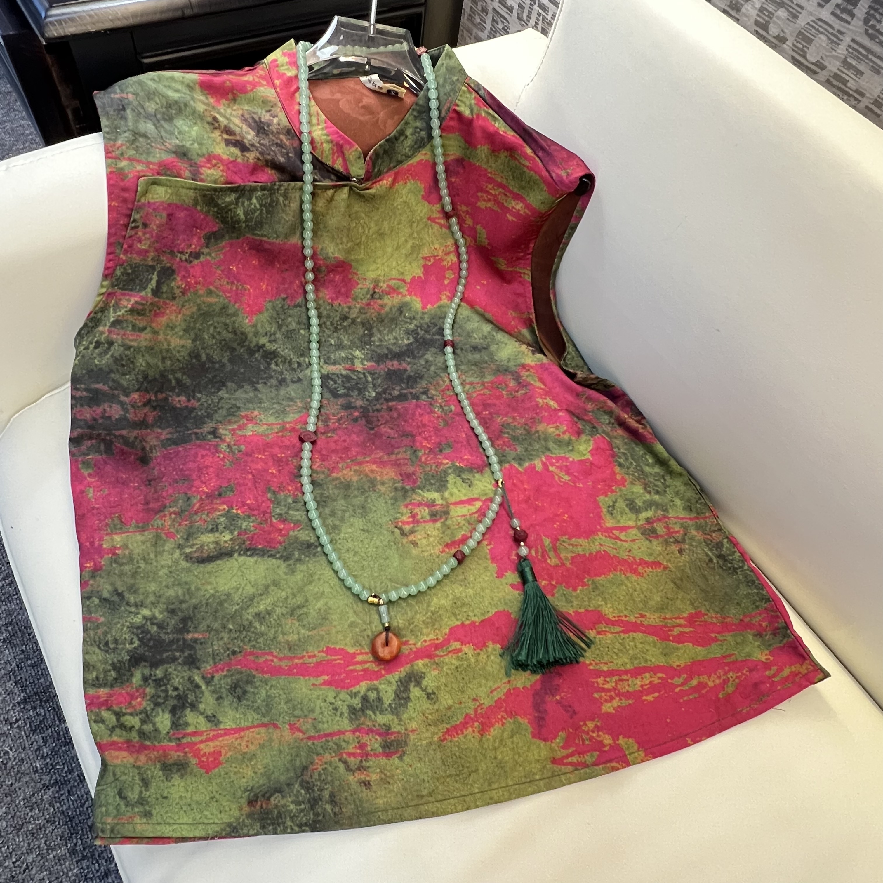 6903 新中式上衣  2025夏季新款 洋气衣服女 无袖马甲坎肩 