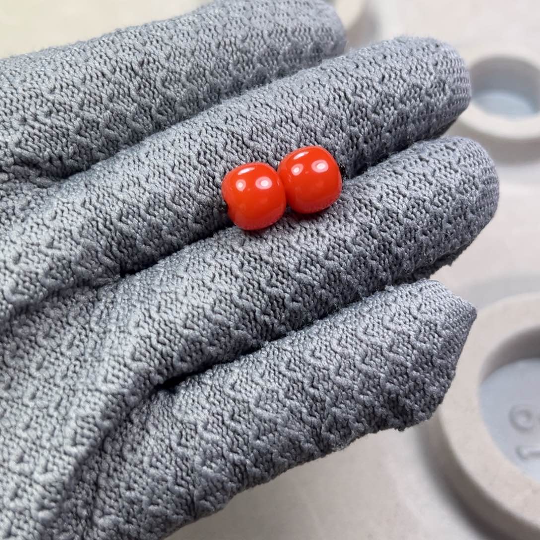 南红玛瑙未镶嵌老型对珠