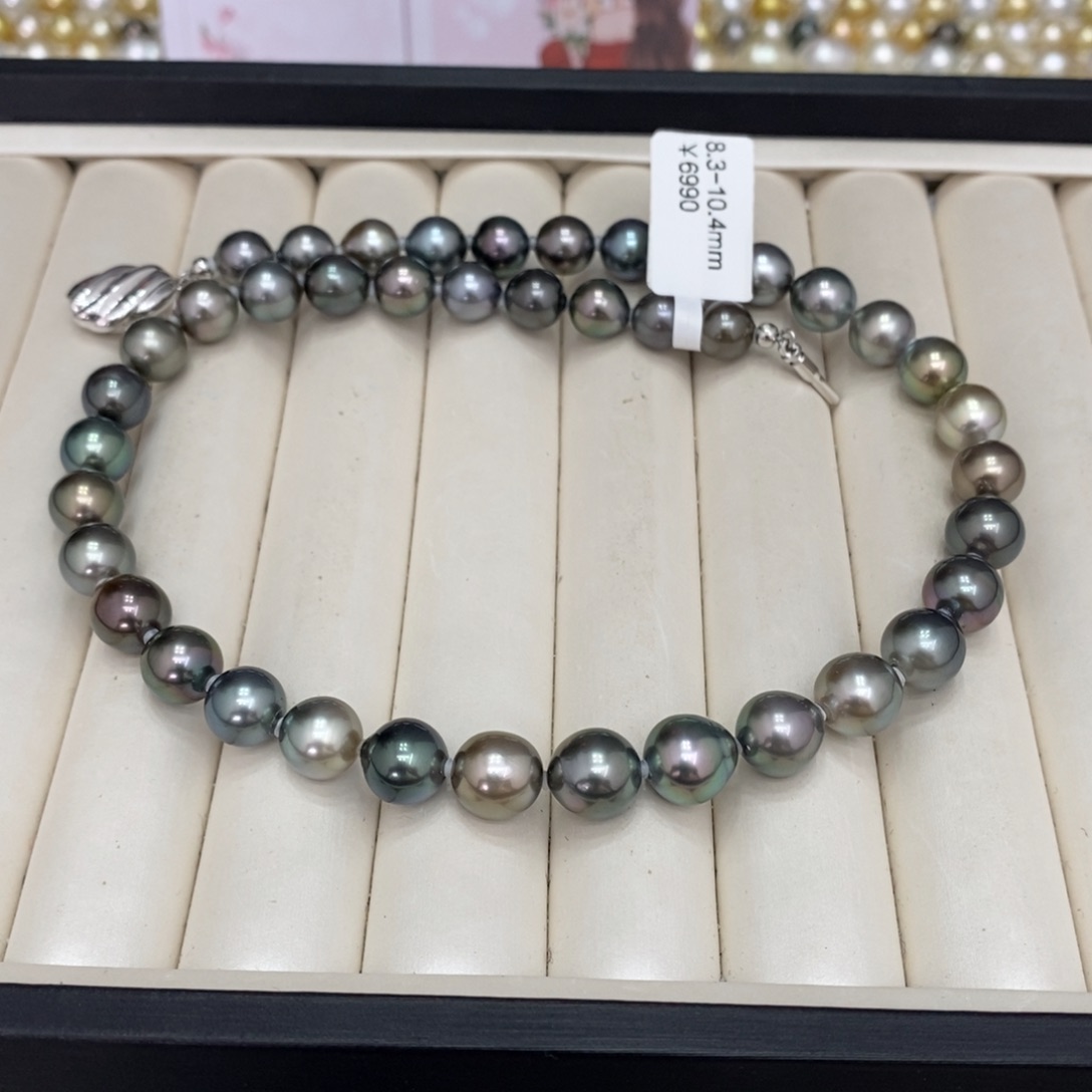 海水珍珠颈饰未镶嵌阿*大溪地项链8.3-10.4 潘