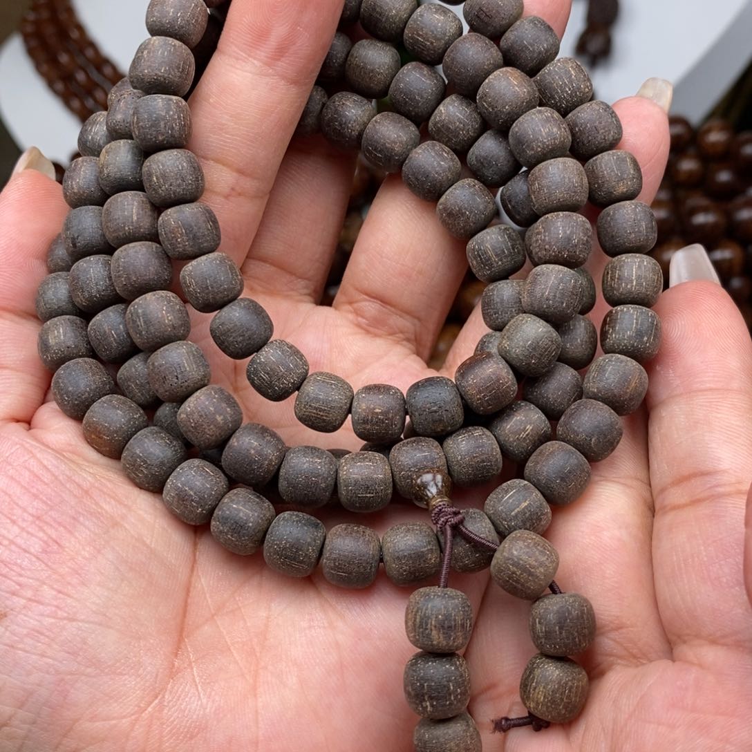 贡木手串/手链贡木8×9黑冰果冻粗抛