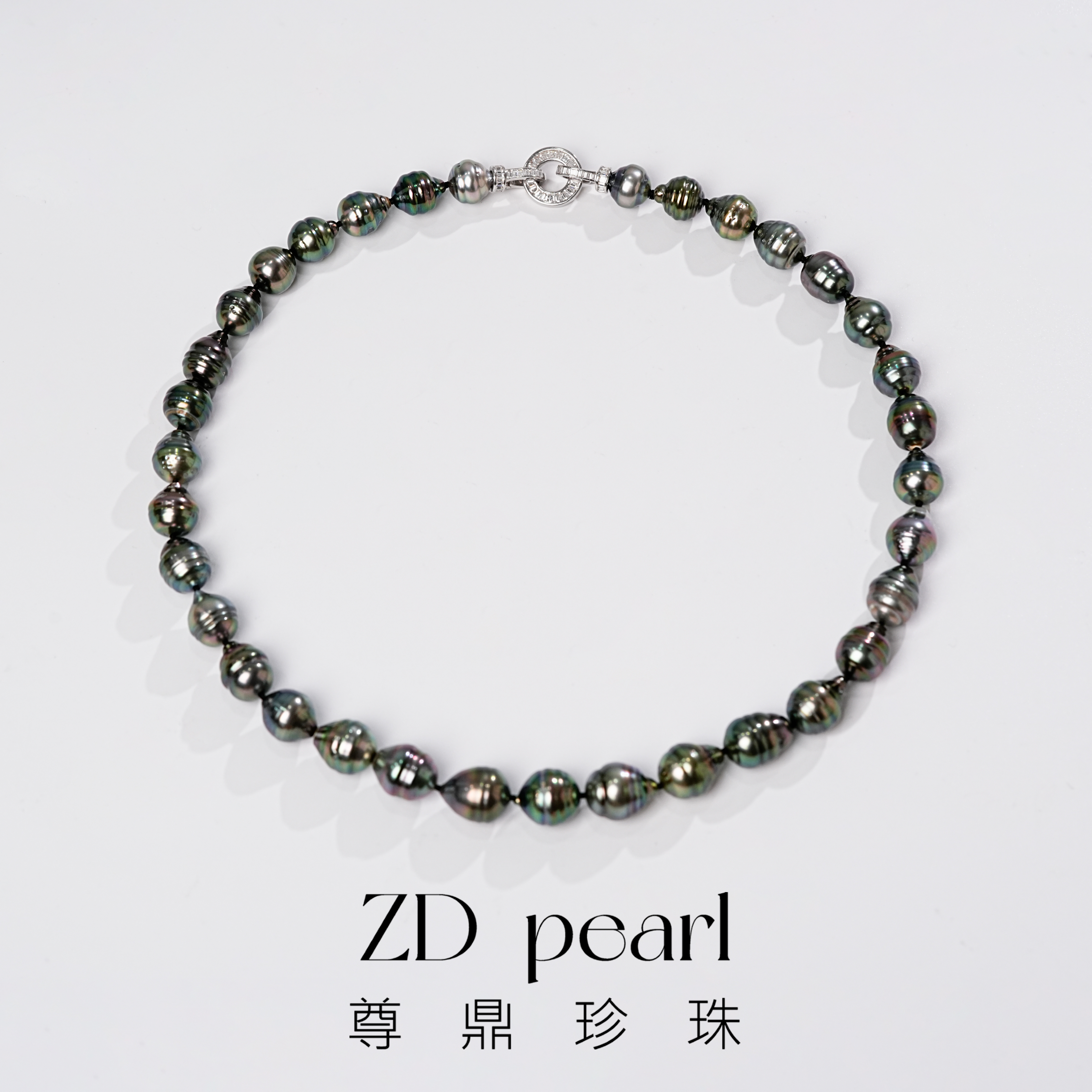 【TNS】尊鼎珍珠-S925银海水珍珠大溪地项链全珠链-8-11mm
