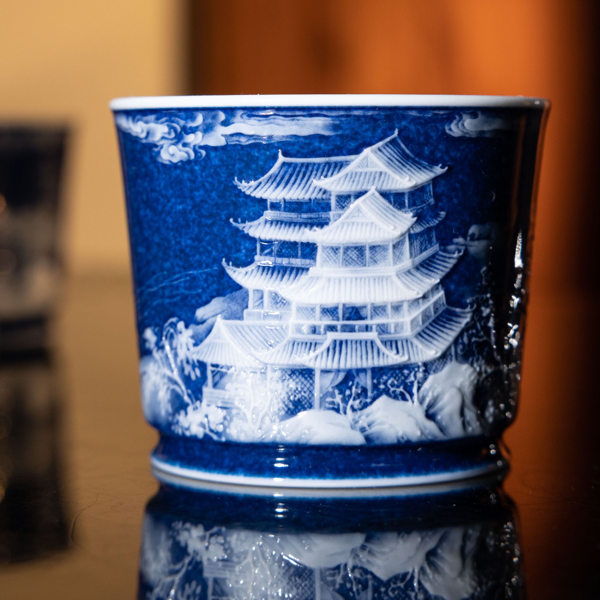 【瓷见如故】初蓝舍滕王阁直口杯