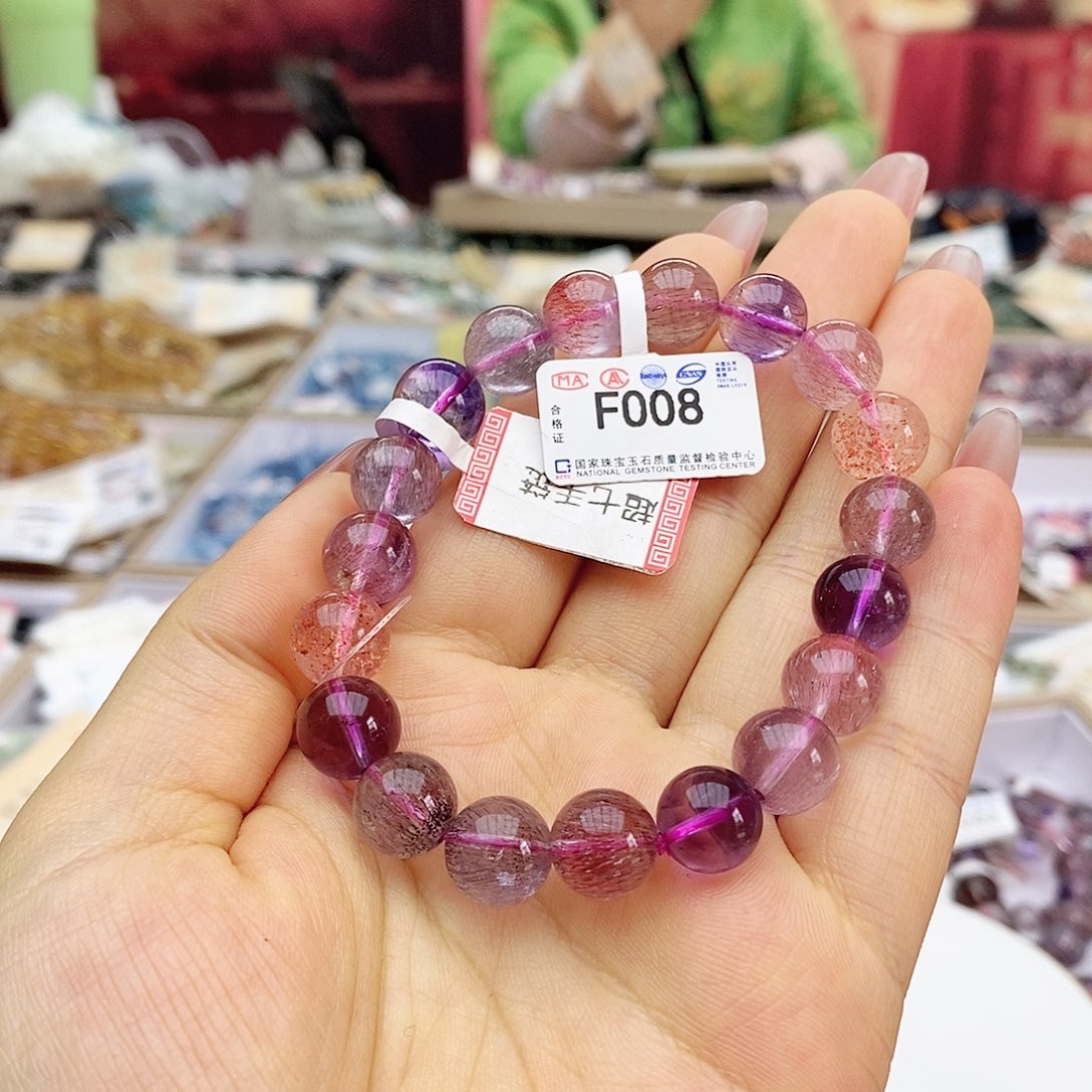 水晶手链未镶嵌忽**夏F008高货超七10m