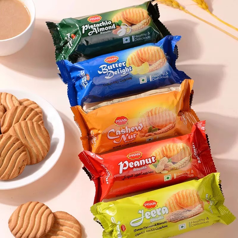 孟加拉国进口熊古屋麦香饼干花生 扁桃仁腰果开心果黄油孜然味70g
