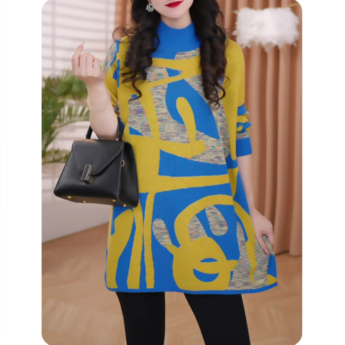 <TS4>风彩时尚女士毛衫上衣洋气长袖显瘦大码女装4ZS01CZ267