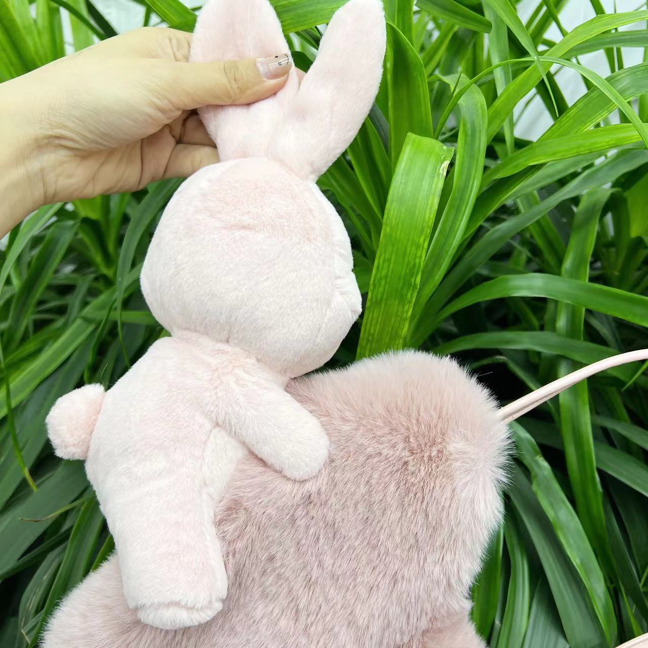 【这个好萌啊！】兔子抱心心手提包单肩化妆收纳包