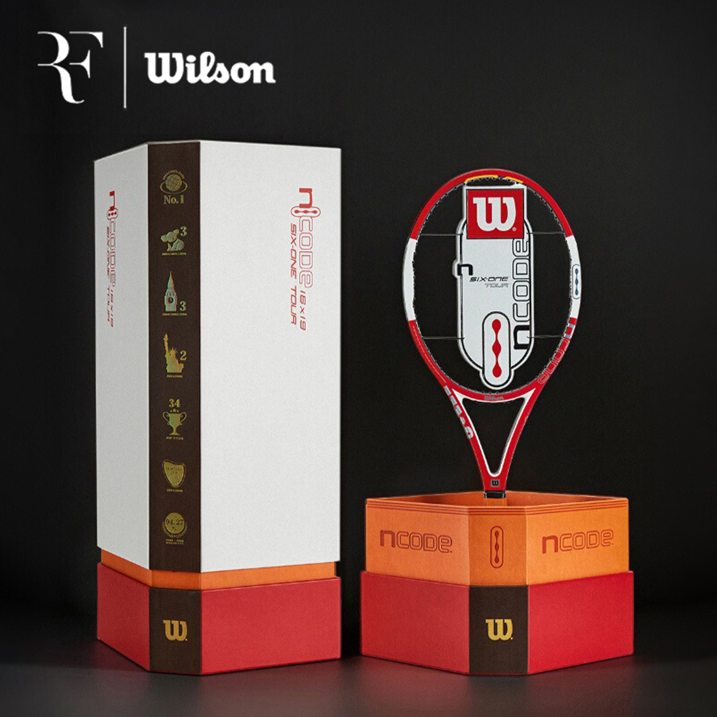 Wilson威尔胜网球拍SIX ONE N90费德勒经典限定RF 01全碳素专业拍