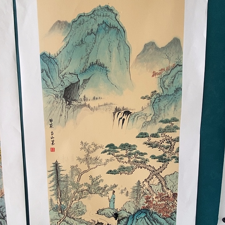 国画三尺手绘山水