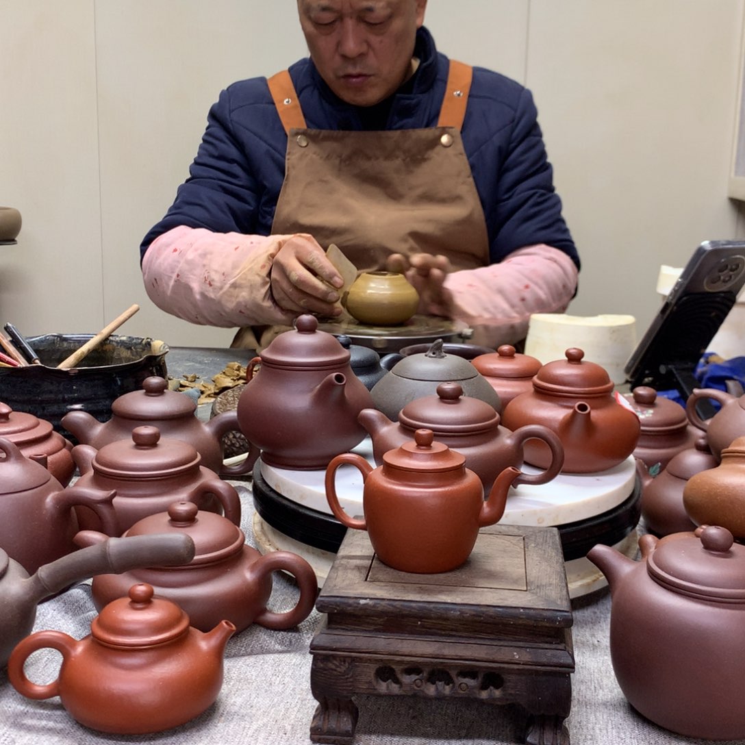 朱泥茶壶思婷75 C半手工制作