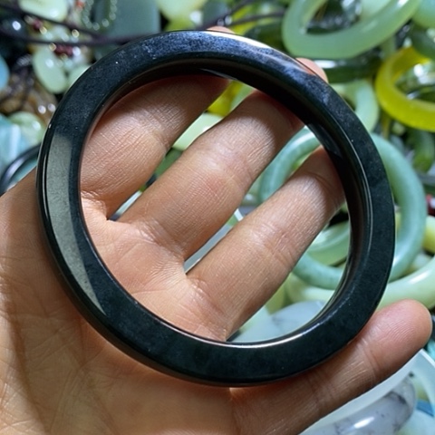 和田玉手镯未镶嵌自己备注口径