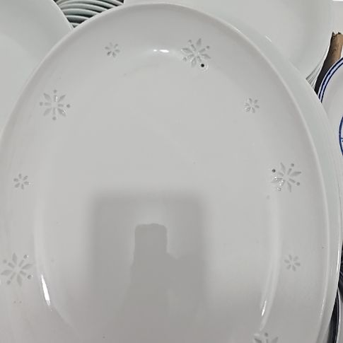 瓷玲珑12寸鱼盘2个大瑕疵