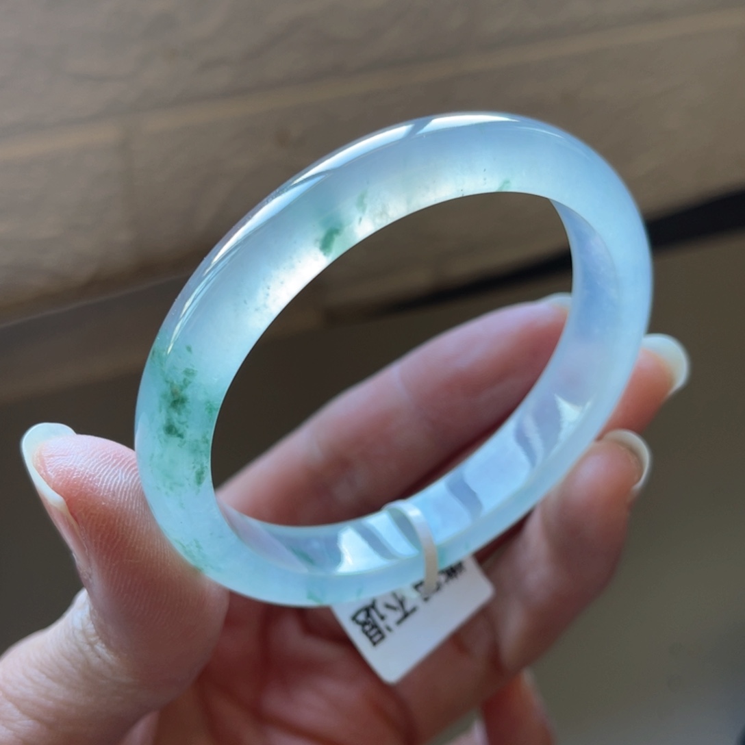 翡翠手镯未镶嵌53.6圈贵妃镯三天鉴赏期