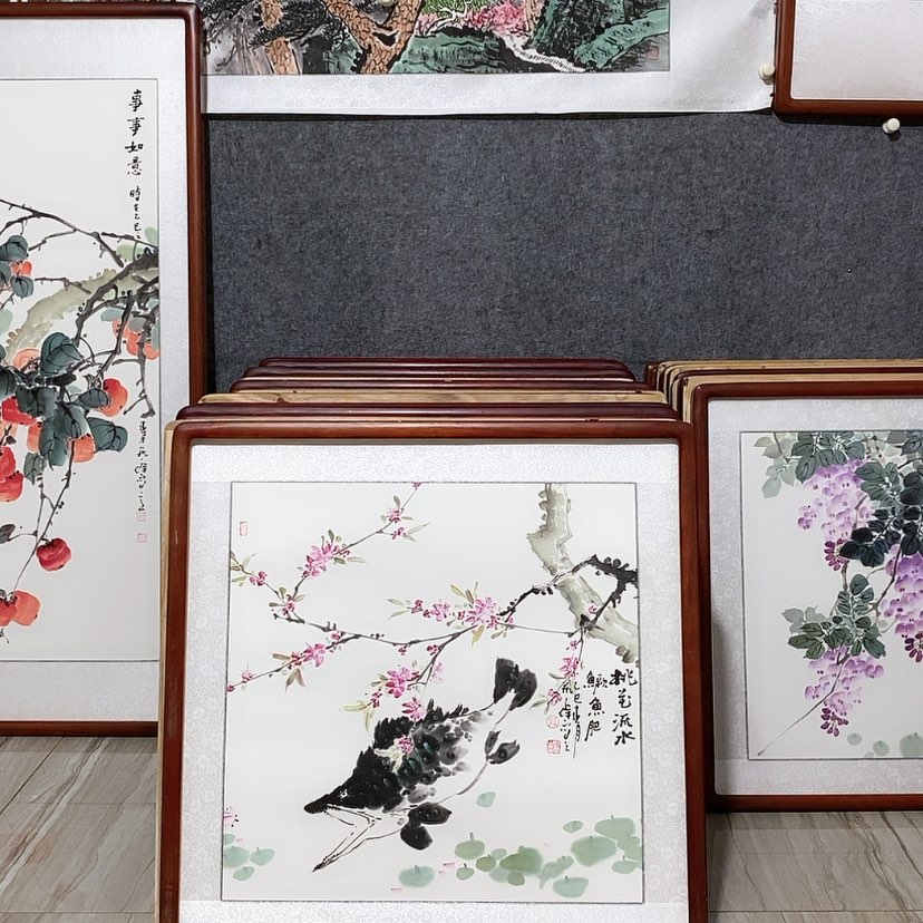 【闪购商品】国画书画作品带框63×63厘米