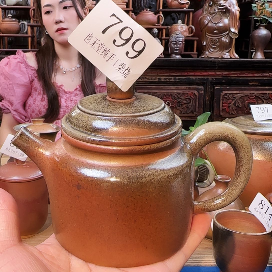 壶纯柴烧手工壶180容量