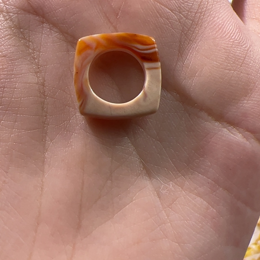 琥珀未镶嵌珠宝奇石橘沁拉丝妖花跑环