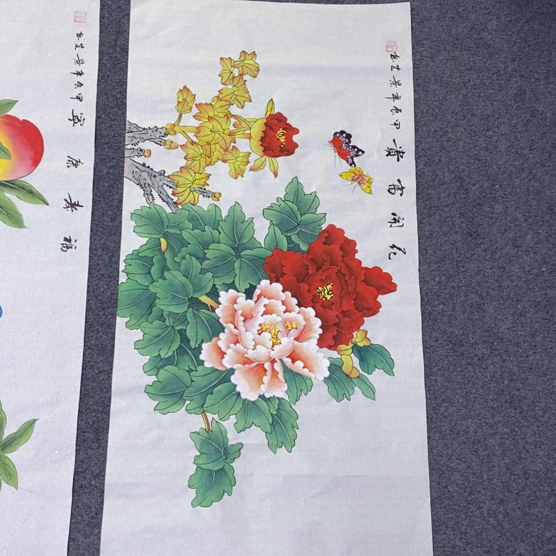 国画尺寸100✖️50三尺手绘国画