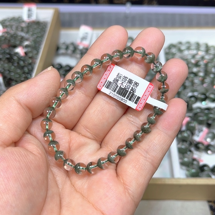 绿幽灵手串未镶嵌水晶