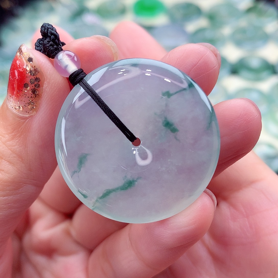 翡翠未镶嵌颈饰编号123-尺寸32/6