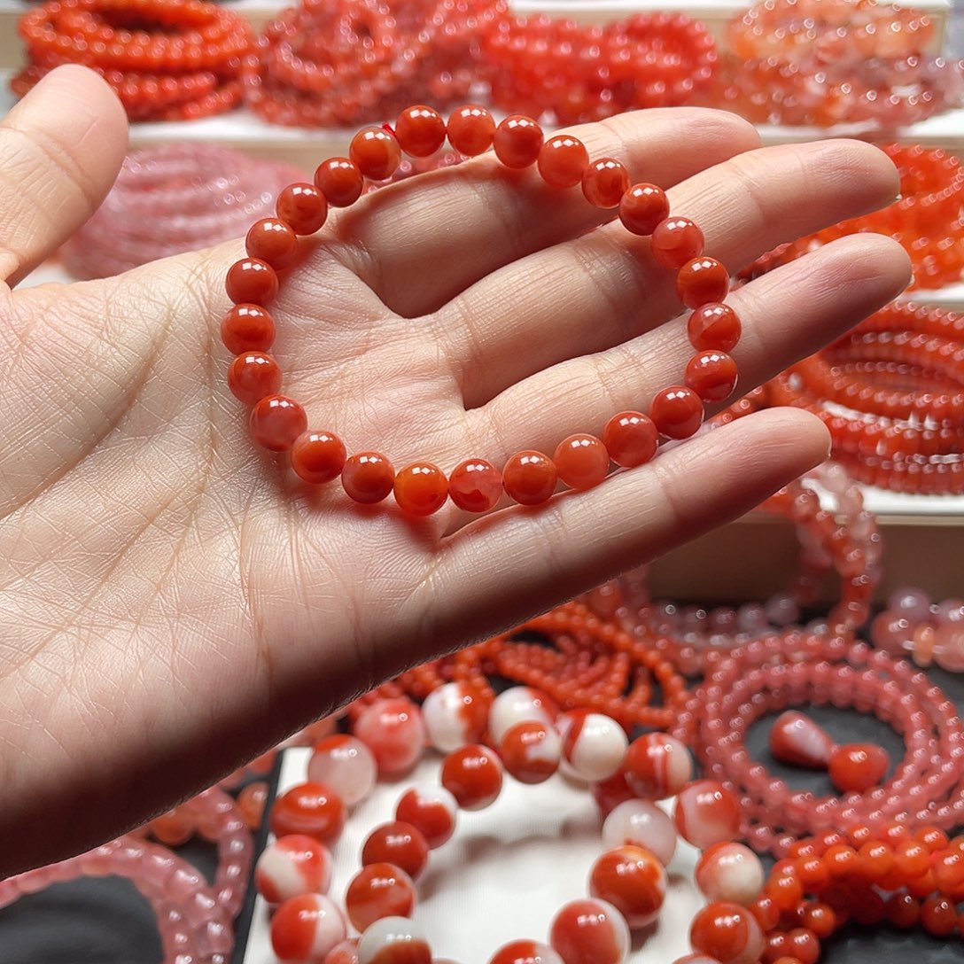 南红玛瑙未镶嵌手链