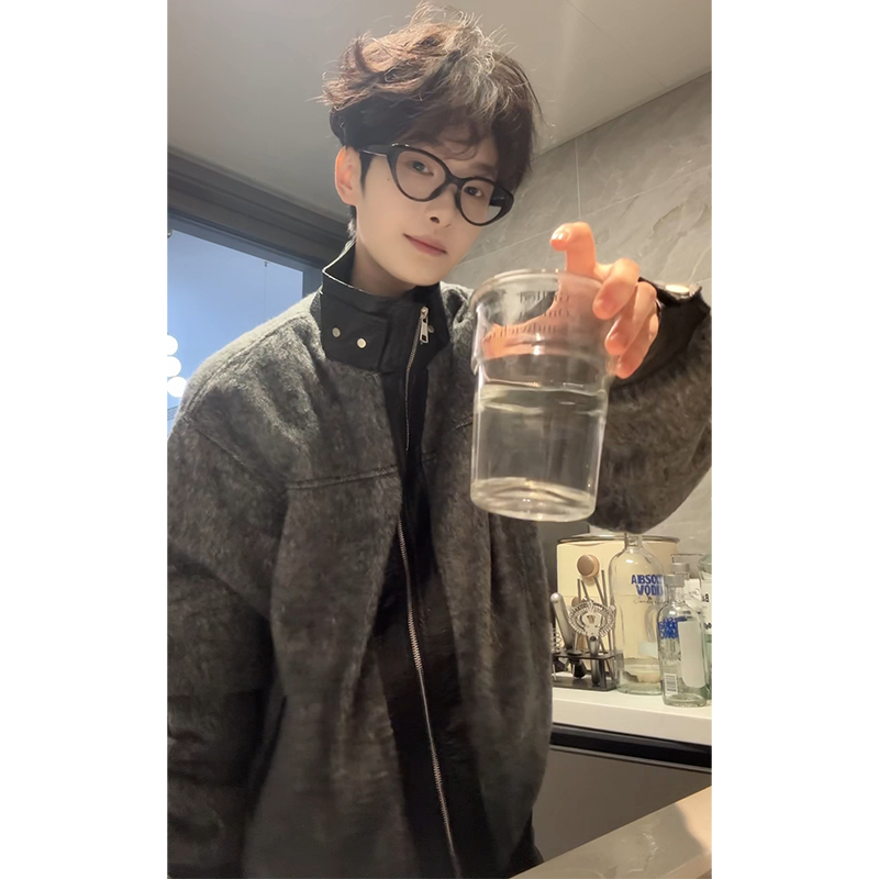 【猩红赤兔】纹路重磅座山雕棉服男女同款秋冬加绒加厚立领夹克外套