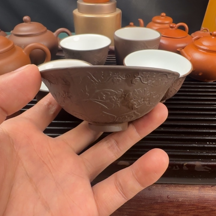 高温塘白釉海塘杯容量70cc