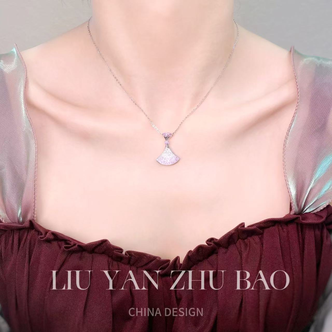 【六言精选】ZSXL0527粉白裙子项链