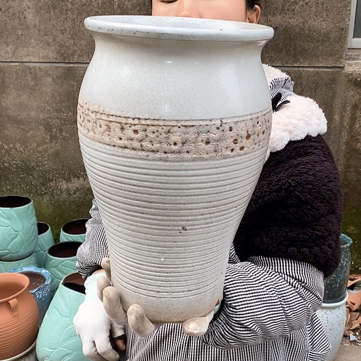 紫砂花盆正品口18高31