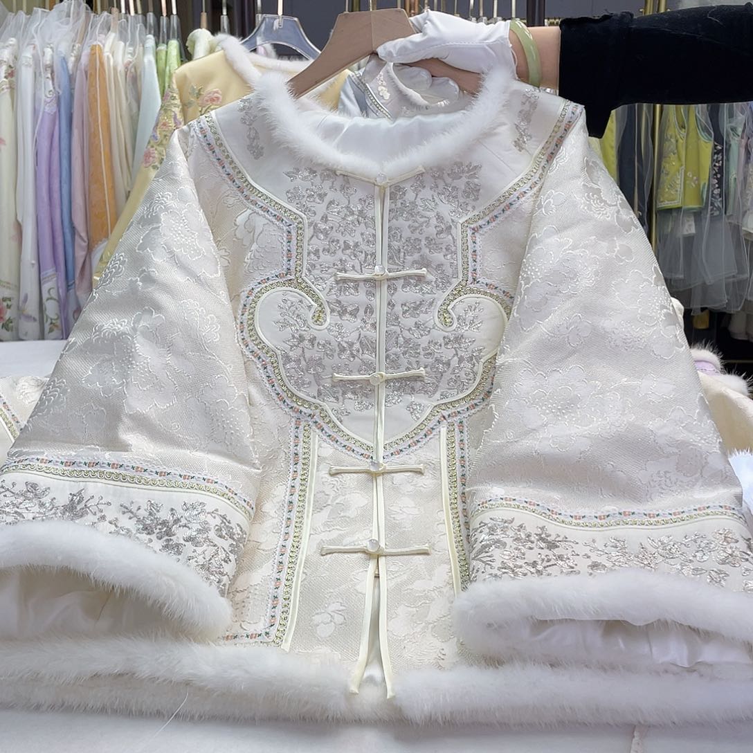 桑蚕丝苏绣如意棉服