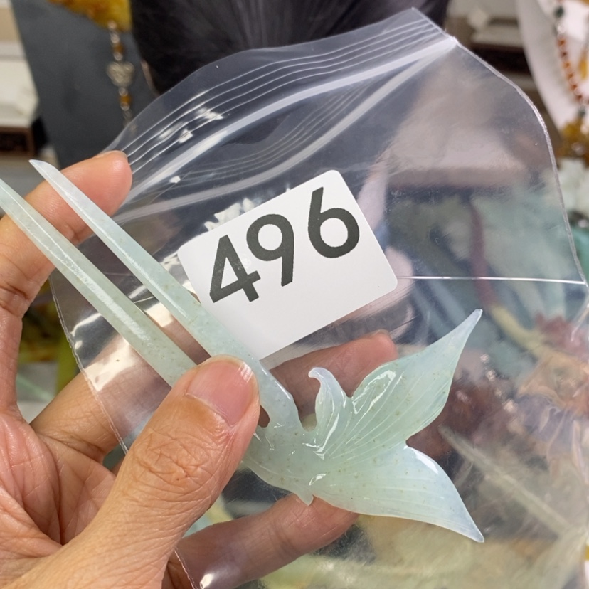 【闪购商品】岫玉发饰未镶嵌蓝*