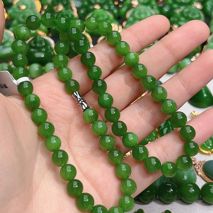 和田玉（碧玉）项链未镶嵌