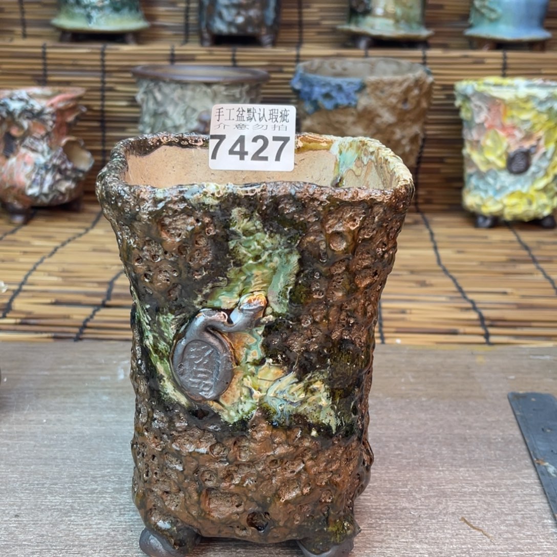 手工花盆默认瑕疵完美者勿拍