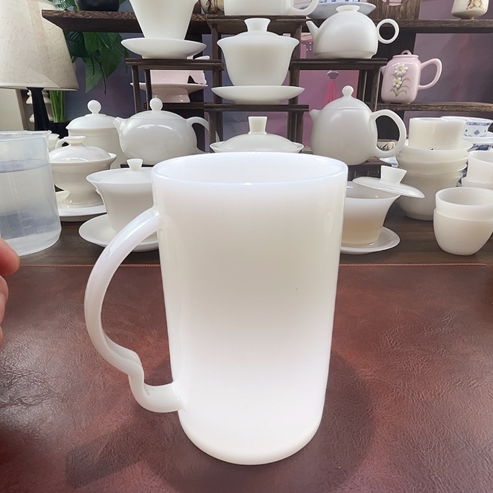 釉烧璞玉瓷400ml可乐杯水杯