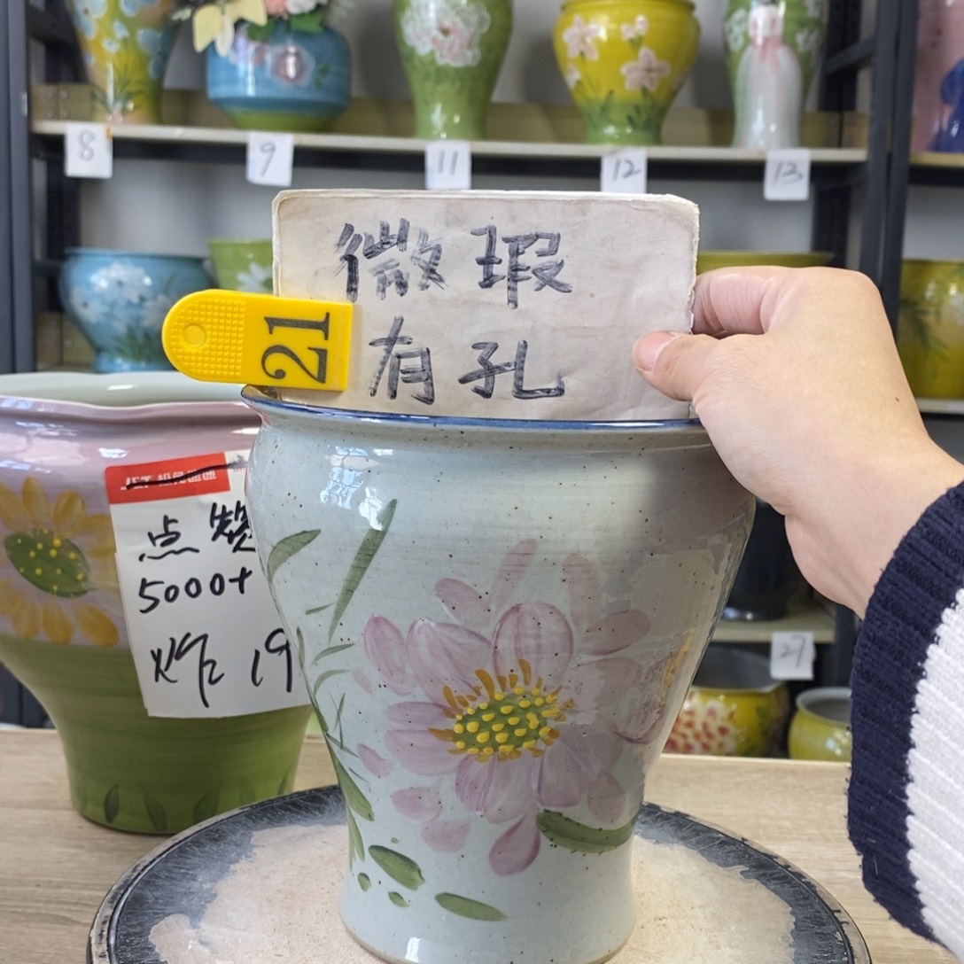 景德镇手工手绘陶瓷花盆