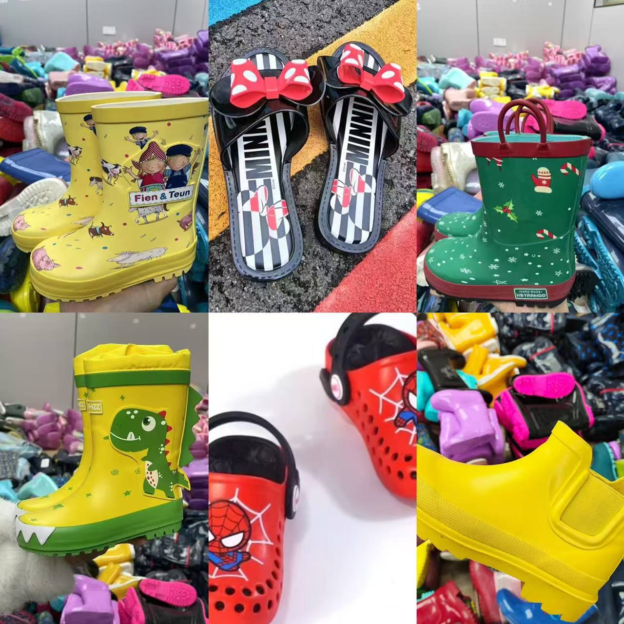 迪-外贸儿童学生成人卡通雨鞋雨鞋雨靴水鞋洞洞鞋户外休闲