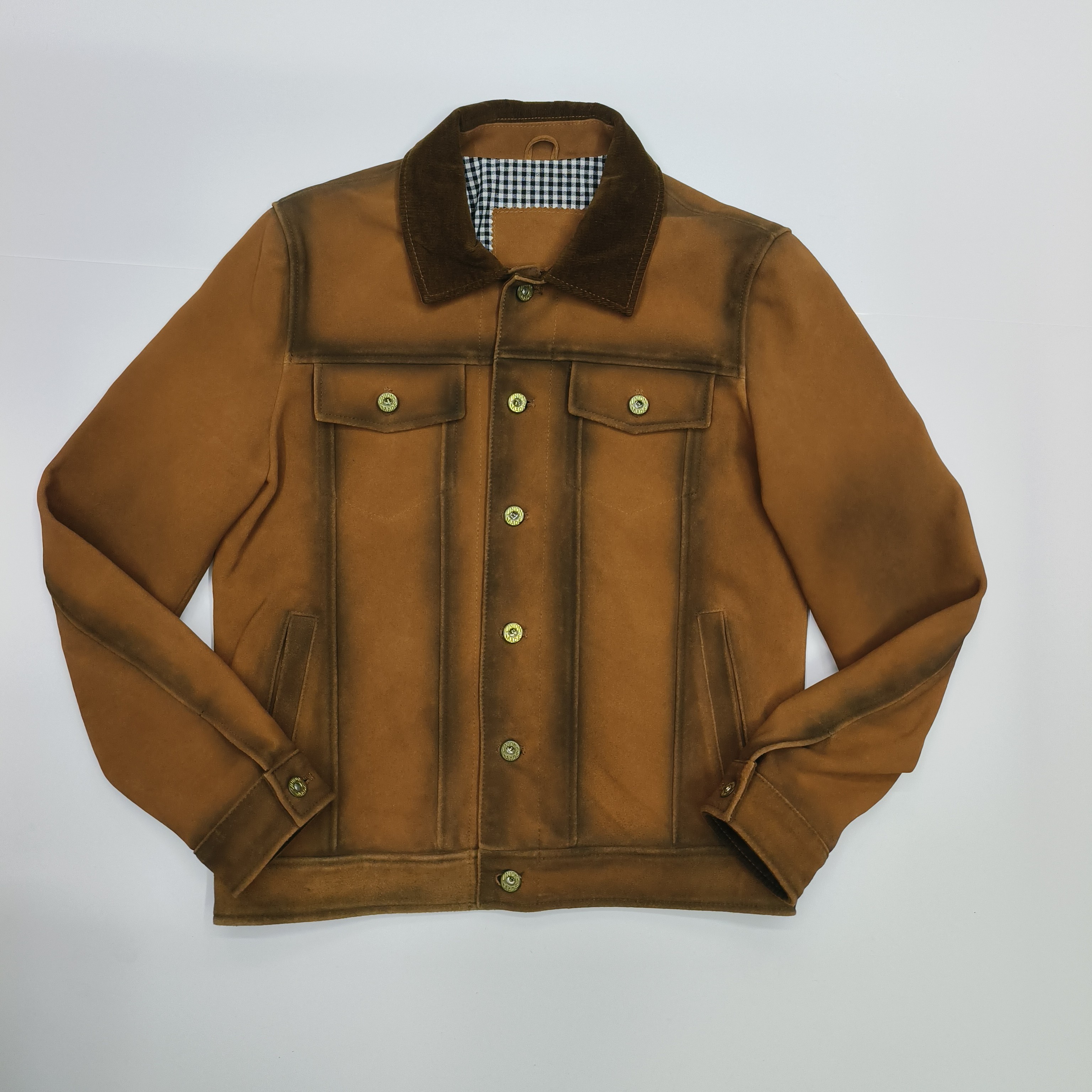 507重工水洗复古风格牛皮牛仔保暖冬季男士外套夹克秋冬翻领男款