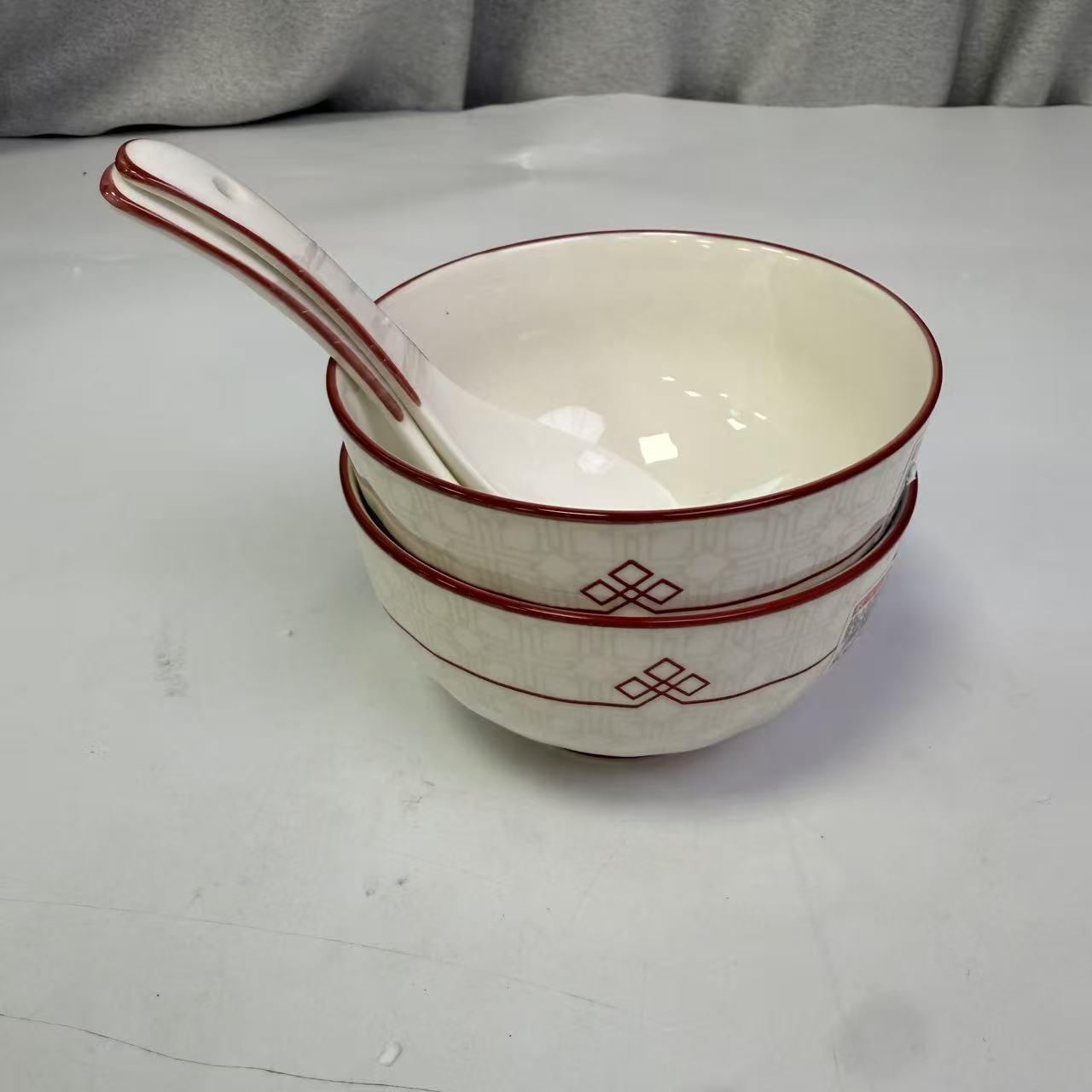 印花系列吉祥福宝腾势高脚碗 65848