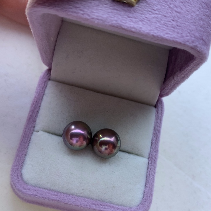 18K金镶嵌耳饰淡水珍珠露