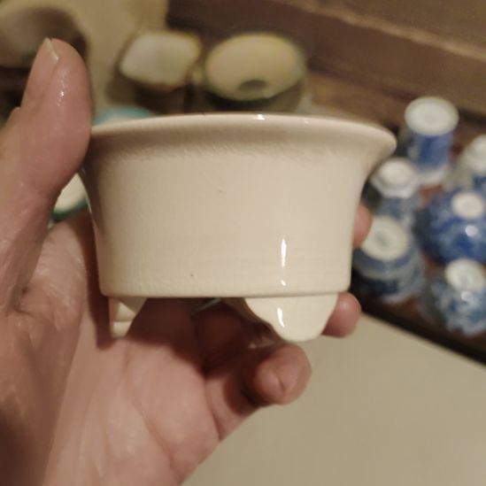 手工艺品琉璃花盆 带孔 淄博博山