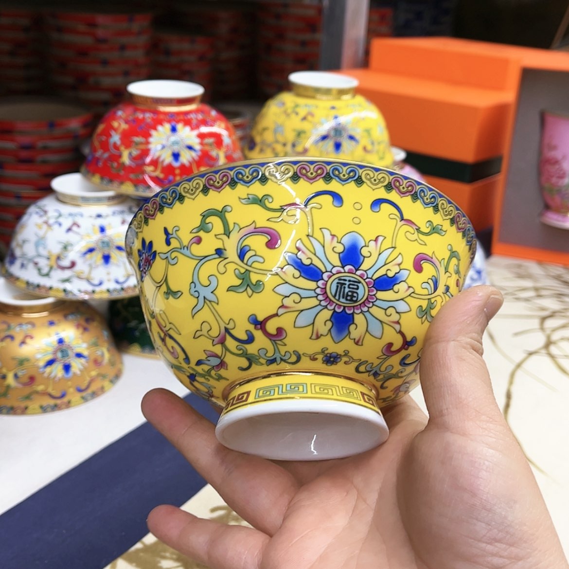 【闪购商品】珐琅4.5英寸6黄。。。。。。