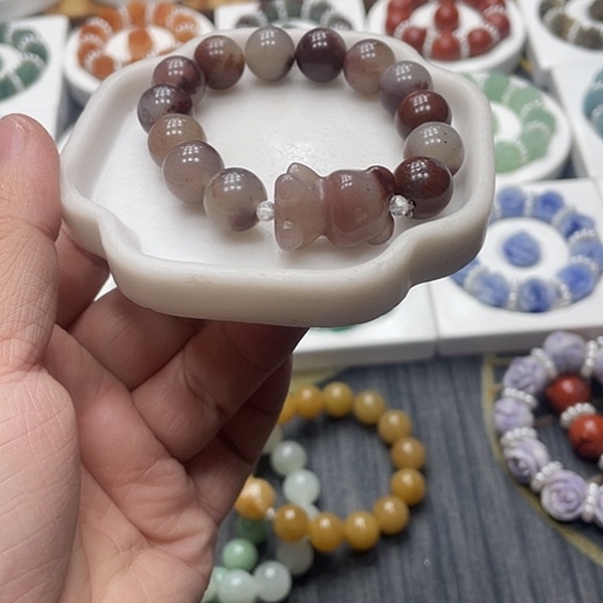 石英质玉（非洲翠）合金时尚简约精美大方