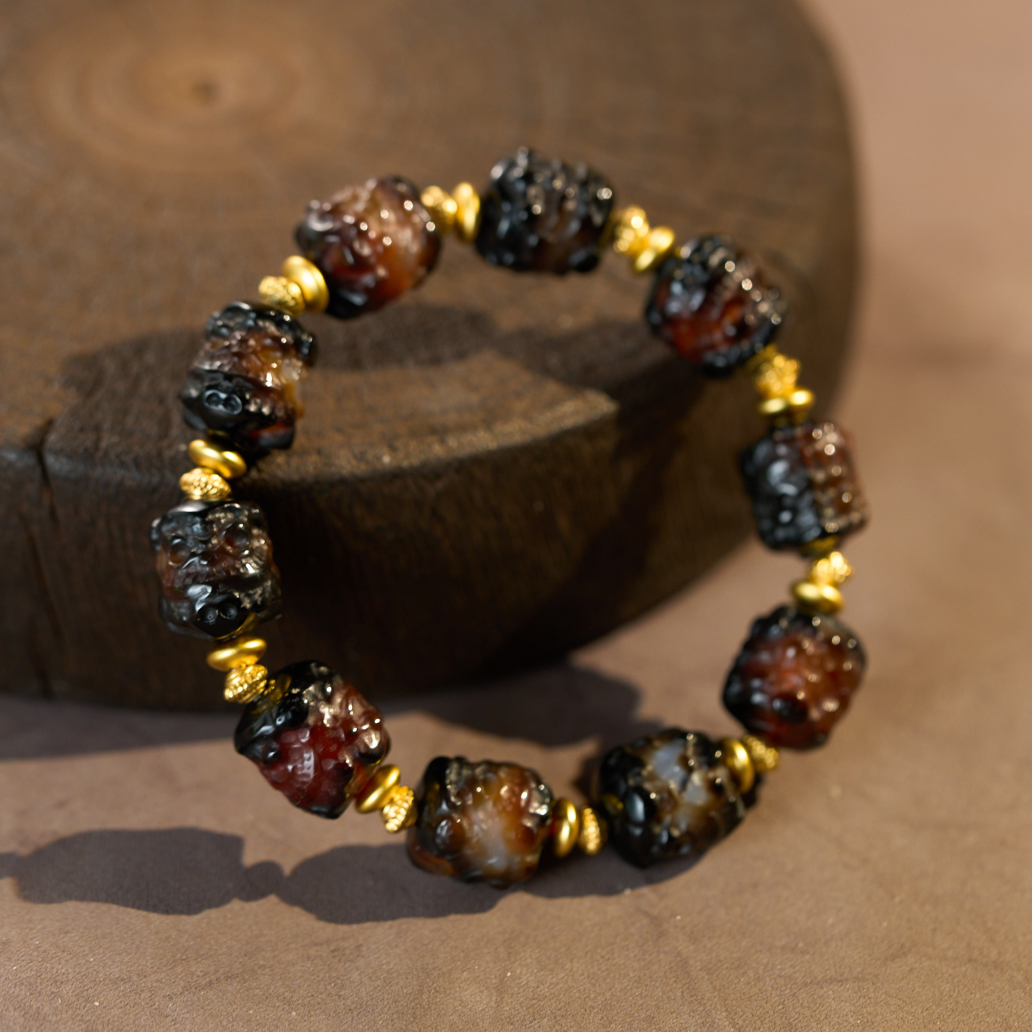 黑色大黑天天珠手串D7TWZ 多样性发一