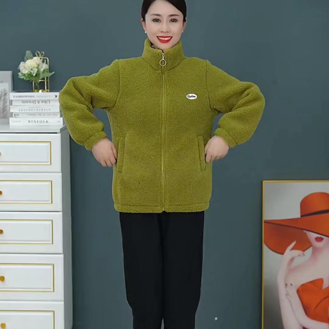 羊羔毛外套女秋冬季新款时尚百搭减龄洋气保暖加厚加绒一体绒棉服